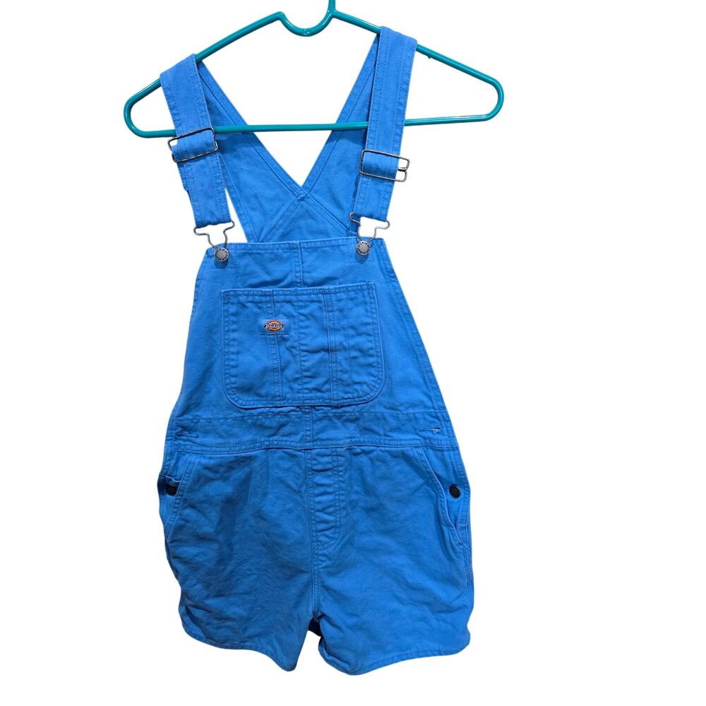Women's Dickies Blue Short Overalls Workwear | Size Small